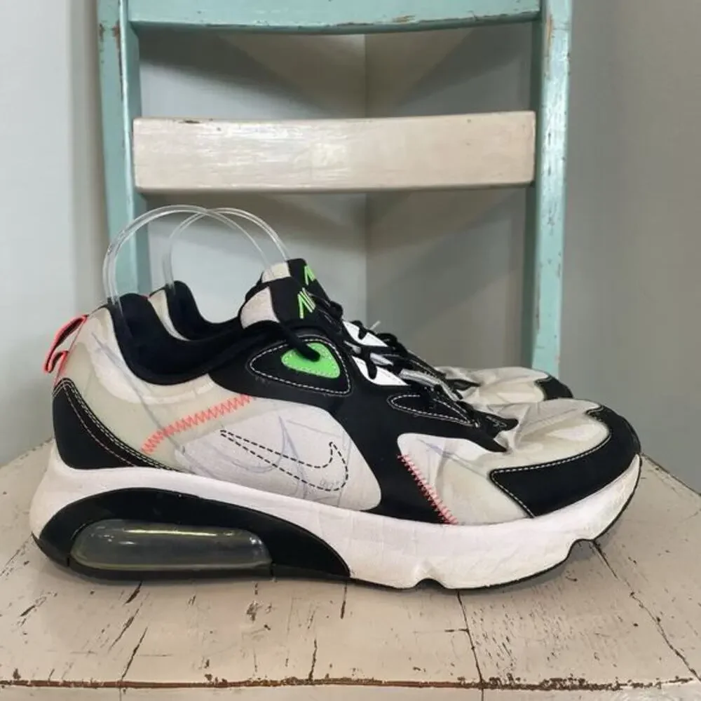 Nike Air Max 200 Blueprint White Black‎ Green Orange Size 10.5 CU6647-100